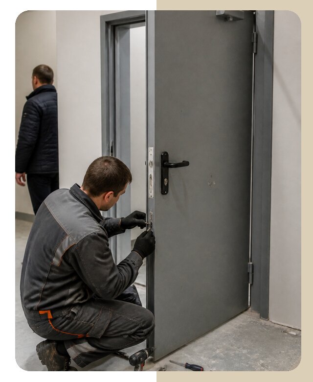 Ремонт противопожарной двери в Щербинке по цене 6618 р. | Дверной